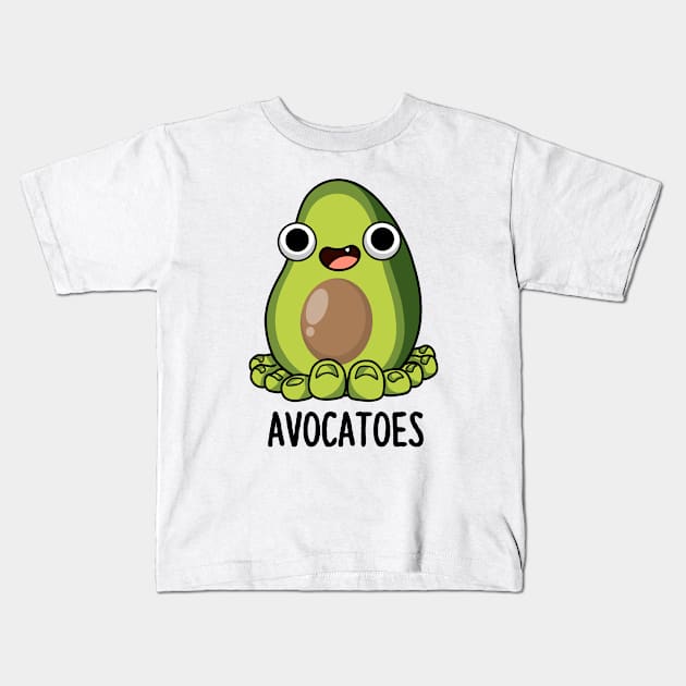 Avoca-toes Funny Avocado Puns Kids T-Shirt by punnybone